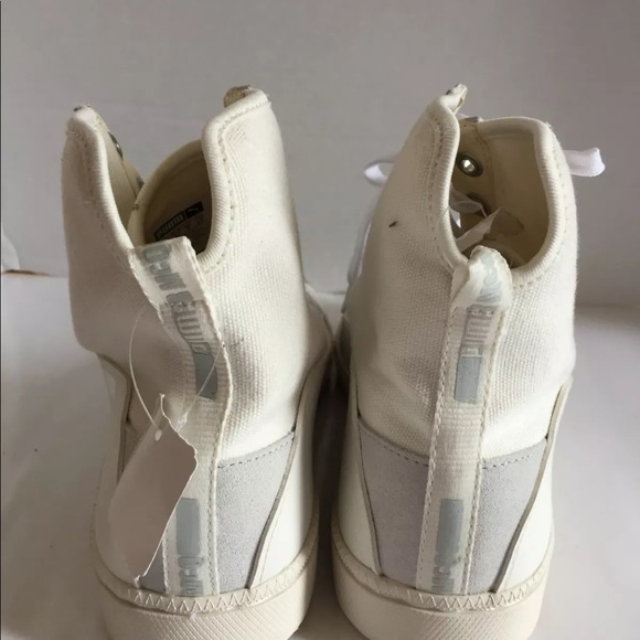 Puma McQ Serve Hi Top Sneakers White Whisper Canvas 9 Men Shoes Limited - Picture 4 of 7